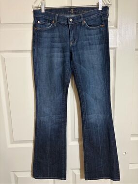 7 For All Mankind Dark Blue Flare Jeans